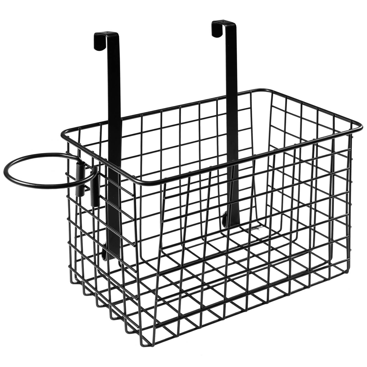 QUVIO Badkamer Rekje met Fohn Houder Metaal - Zwart