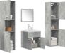 Maison Exclusive - Ensemble de meubles de salle de bains 5 pièces, gris béton, aggloméré