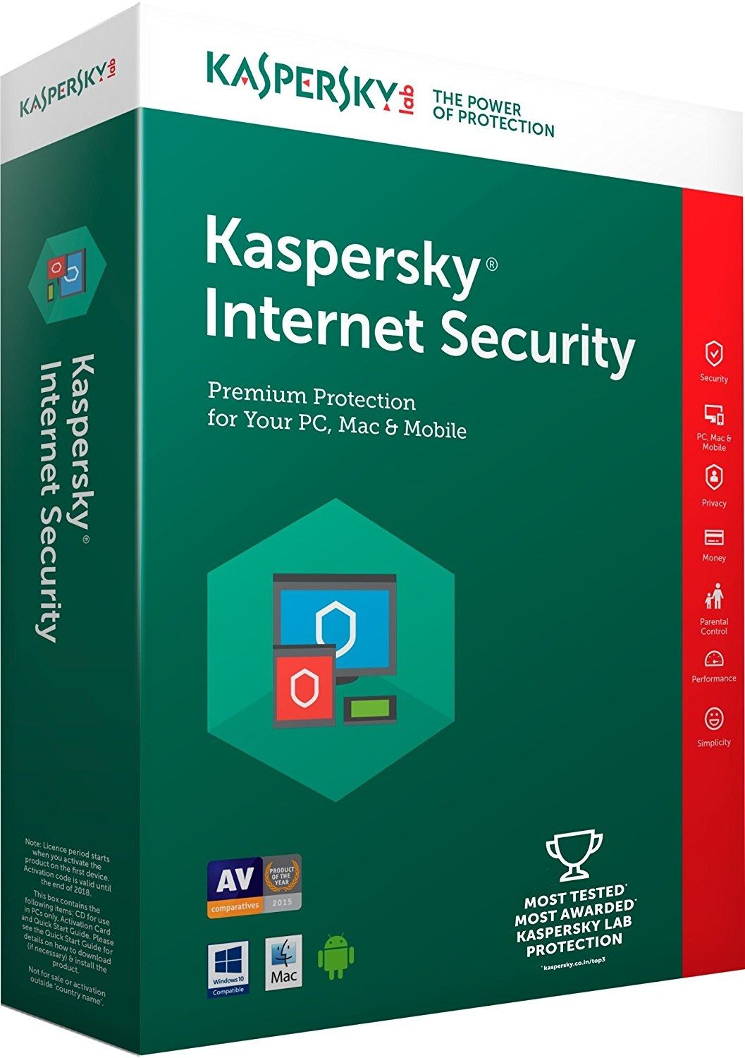 Kaspersky Internet Security 2019 - 3 Users - 1 Year - French