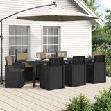 vidaXL Tuinset, 9-delig, antraciet en taupe, kunststof (PP)