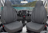 BREMER SITZBEZÜGE Pilot Seat Covers for Ducato Campervans - Grey, 2-Piece Set