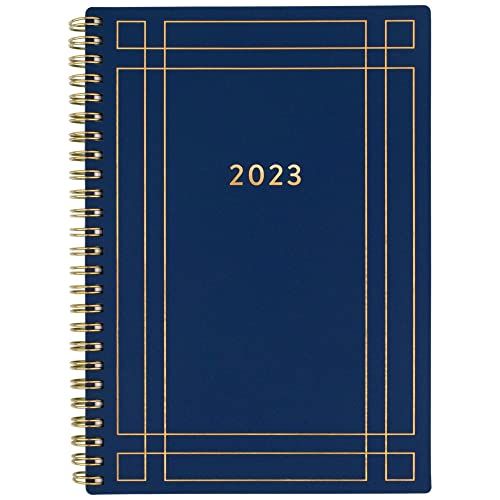 AT-A-GLANCE 2023 Weekly & Monthly Planner, Simplified by Emily Ley, 5-1/2" x 8-1/2", Small, Monthly Tabs, Navy (EL94-200)