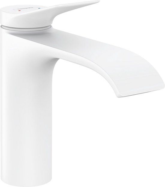 Hansgrohe Vivenis ééngreeps wastafelmengkraan 110 zonder afvoer mat wit