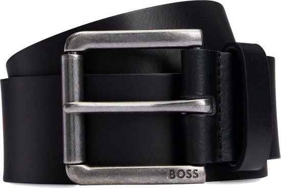 BOSS Leren Riem Joris Sz40 Leather Belt W85 Black Zwart