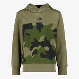 Adidas J Camo FL kinder hoodie met camouflageprint groen - Maat 164/170