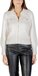 Morgan Zip Fastening Long Sleeve Cardigan with Classic Collar Wo - Beige