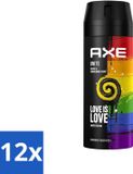 AXE 12 x Deodorant Spray Unite Verzorgend Kruidige Geur 150 ml