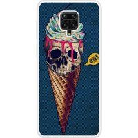 Ice cream skull blue bedrukt siliconen hoesje compatibel met Redmi Note 9 Pro