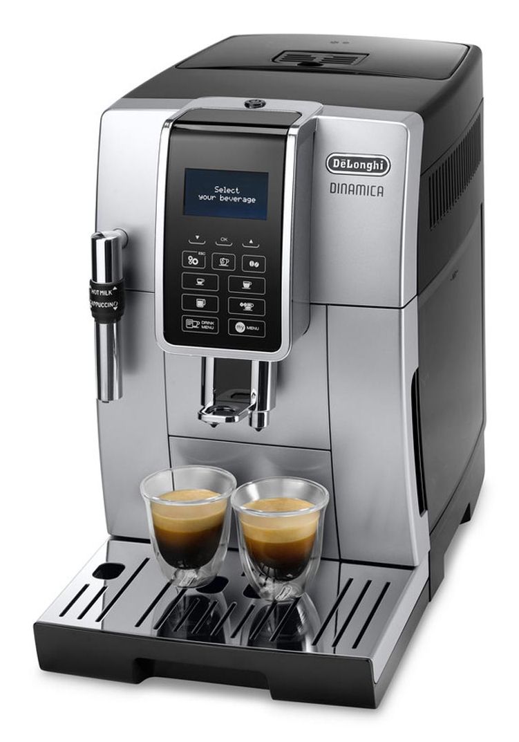 De'Longhi Dinamica ECAM 350.35.SB Volautomatische Espressomachine - Zwart/Zilver