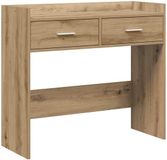 vidaXL Wandtafel Artisanaal eiken 90 x 35 x 80 cm