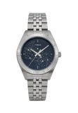 Timex Legacy Quartz Analoog Horloge Zilverkleurig En Blauw Kast Gemaakt Van 100% Roestvrij Staal En Een Armband Van 100% Roestvrij Staal 36 TW2Y20100AJ