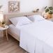 ECOMMERC3 Hoeslaken, 150 cm, 100% katoen, wit