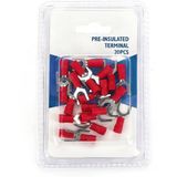 Voorgeïsoleerde klem SV1.25-6, rood, 20 stuks/blisterkaart
