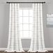 Lush Decor Ombre streep garen geverfd katoen venster gordijn paneel set - kleurrijk getuft garen streep detail - 2 vensterpanelen - 101,6 cm B x 241,3 cm L, geel en grijs