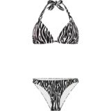 Protest PRTDate Triangel bikini set Dames Wit Dierenprint Koordsluiting Uitneembare vulling Medium dekking S