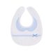 Agofil Slab met kraag 100% katoen in borduurwerk Aida The For Newborns/First Childhood Het Italiaanse product – Wit, Lichtblauw
