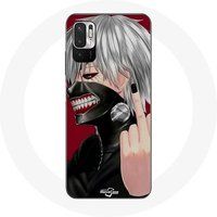Maniacase Etui voor Xiaomi Redmi Note 10 5G Tokio Ghoul Kaneki Ken Masker Anime vinger