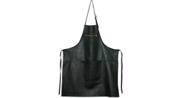 Dutchdeluxes - Leren Schort - Ritsstijl Zwart Perfo