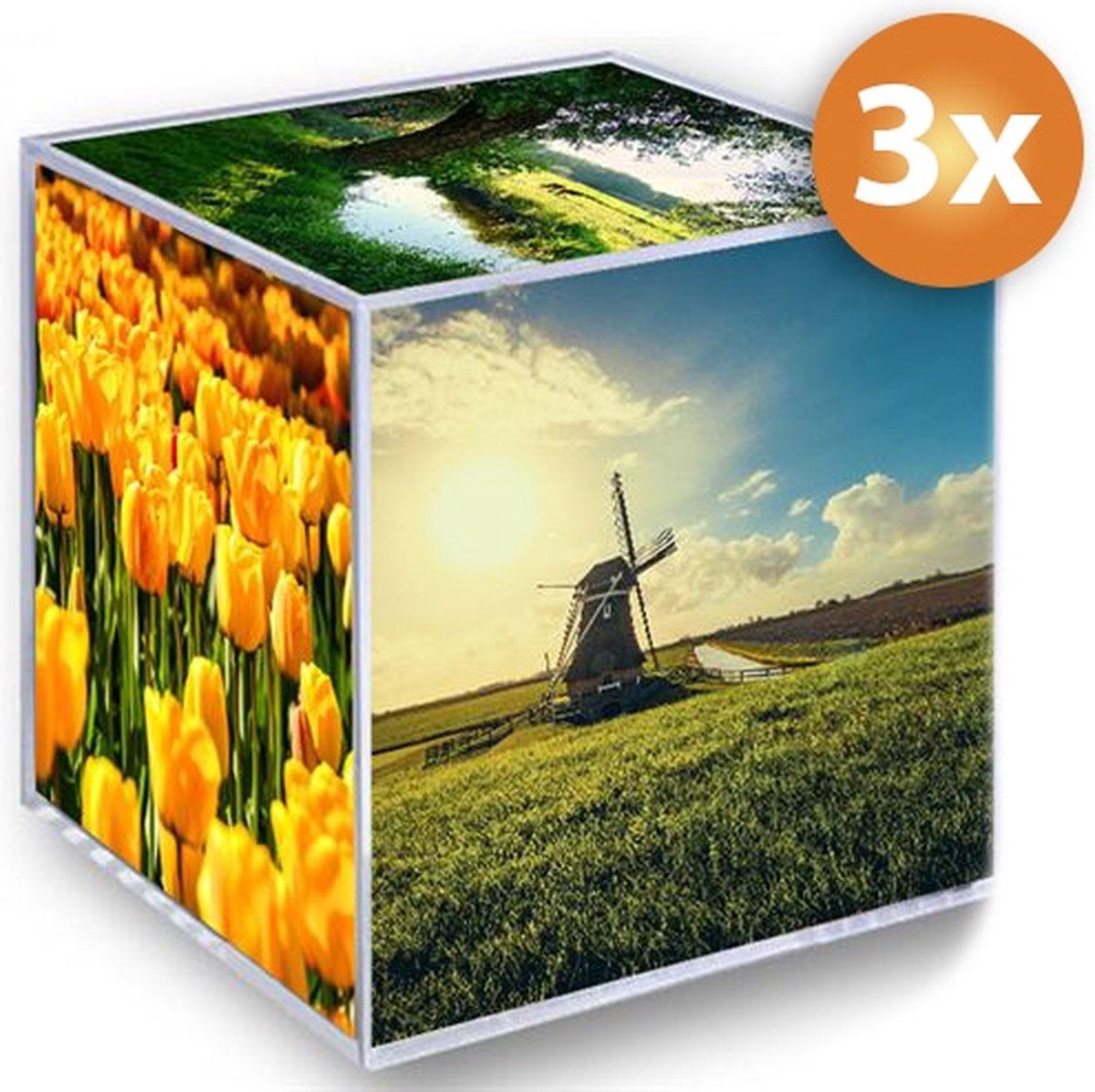 Zep Voordeelpak Foto kubus 8,5cm x 8,5cm - 3 stuks