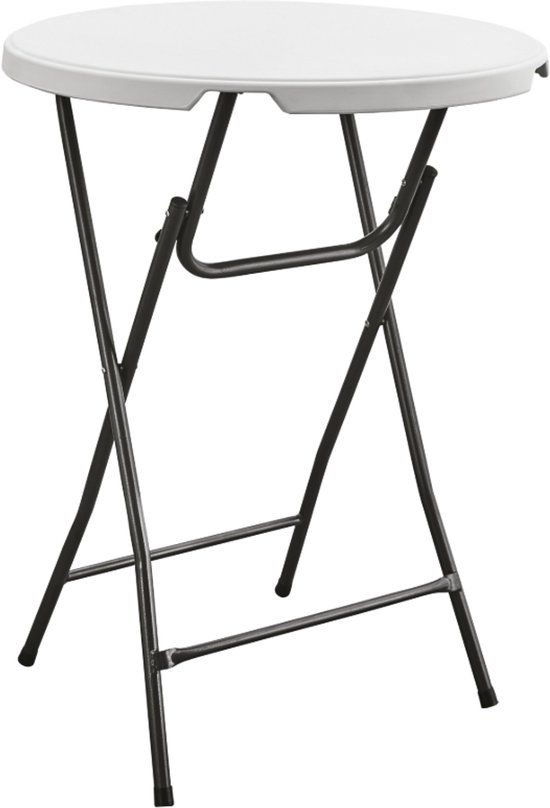 Garten Klaptafel - Rond 80 x 110 cm - Wit