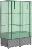 vidaXL Plantenbak verhoogd met kashoes 80x40x138 cm rattanlook