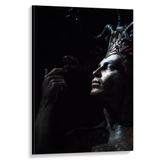 Merkloos / Sans marque Canvas - Zijaanzicht van Man met Smink en Hoed vol Slangen - 80x120 cm Foto op Canvas Schilderij