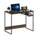 Furinno Moretti 88,9 cm breed gaming-bureau, bruin walnoothout