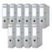 Donau Premium ordners breed 10 stuks/DIN A4 / 7,5 cm / 10 stuks/grijs/kunststof bekleding PP/karton papier sleufmappen kantoormap ringmappen groen punt