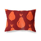 BonaMaison Oranje-Bordeaux Decoratieve Kussensloop, Kussenhoezen Bank, Decoratieve Kussenhoesjes, Kussensloop; Sofa, Slaapkamer, Kantoor, Auto 35x50 Cm - Ontworpen en vervaardigd in Turkije