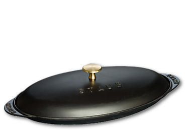 Staub Presentatiebord ovaal - Zwart - Gietijzer - 31cm
