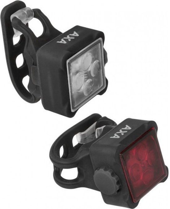 AXA Niteline 44 LED Fietsverlichting - Fietslampjes Voor en Achter - Zwart