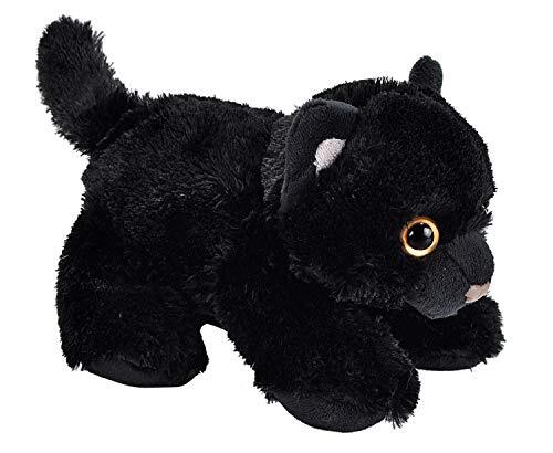 Wild Republic 18089, zwart Hug'ems knuffel, Cat Cuddly Soft Toy, cadeaus voor kinderen, 18 cm