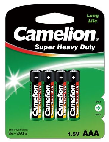 Camelion R03P-BP4G - AAA Batterijen - Zink-Carbon - 4 stuks
