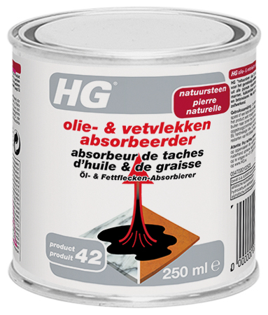 HG Natuursteen olie- &amp; vetvlekken absorbeerder, 250 ml