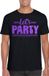 Bellatio Decorations Verkleed shirt voor heren - lets party - zwart - glitter - carnaval/themafeest S