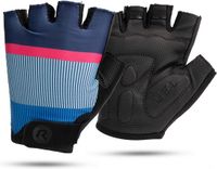 Rogelli Impress II Fietshandschoenen Zomer - Wielrenhandschoenen - Korte Vinger - Dames - Blauw, Roze, Zwart - Maat L