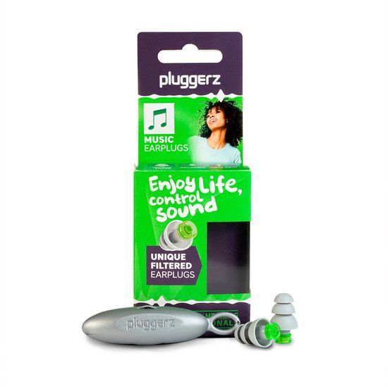 Pluggerz Music Enjoy - Festival Oordopjes - Gehoorbescherming - 22dB - Grijs/Groen