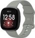 Strap-it bracelet de montre intelligent - bracelet de montre en silicone adapté pour Fitbit Versa 3 / Fitbit Versa 4 / Fitbit Sense / Fitbit Sense 2 - gris - Taille : Taille L