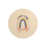 Questo Casa Ronde Digitally Printed Mouse Pad, Non-Slip Base, for Office and Home, Diameter: 22 cm