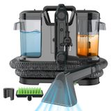 Nettoyant pour tapis Nettoyant pour tapis - Nettoyant pour tapis manuel - 450 W - 12 kPa - Fonction pulvérisation et aspiration - Utilisable pour tapis et canapés - 5,5 mètres filaire