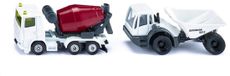SIKU 1692, bouwplaatsset, dumper en betonmixer, speelgoedauto voor kinderen, geel, metaal/kunststof