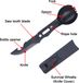 7-in-1 Survival Spork - Black - Stainless Steel - Outdoor Camping Cutlery