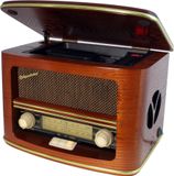 Roadstar HRA1500 UEMP Vintage Houten Hifi System - FM Radio, CD speler en USB