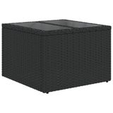 VidaXL 6-delige Loungeset met kussens, poly rattan, zwart