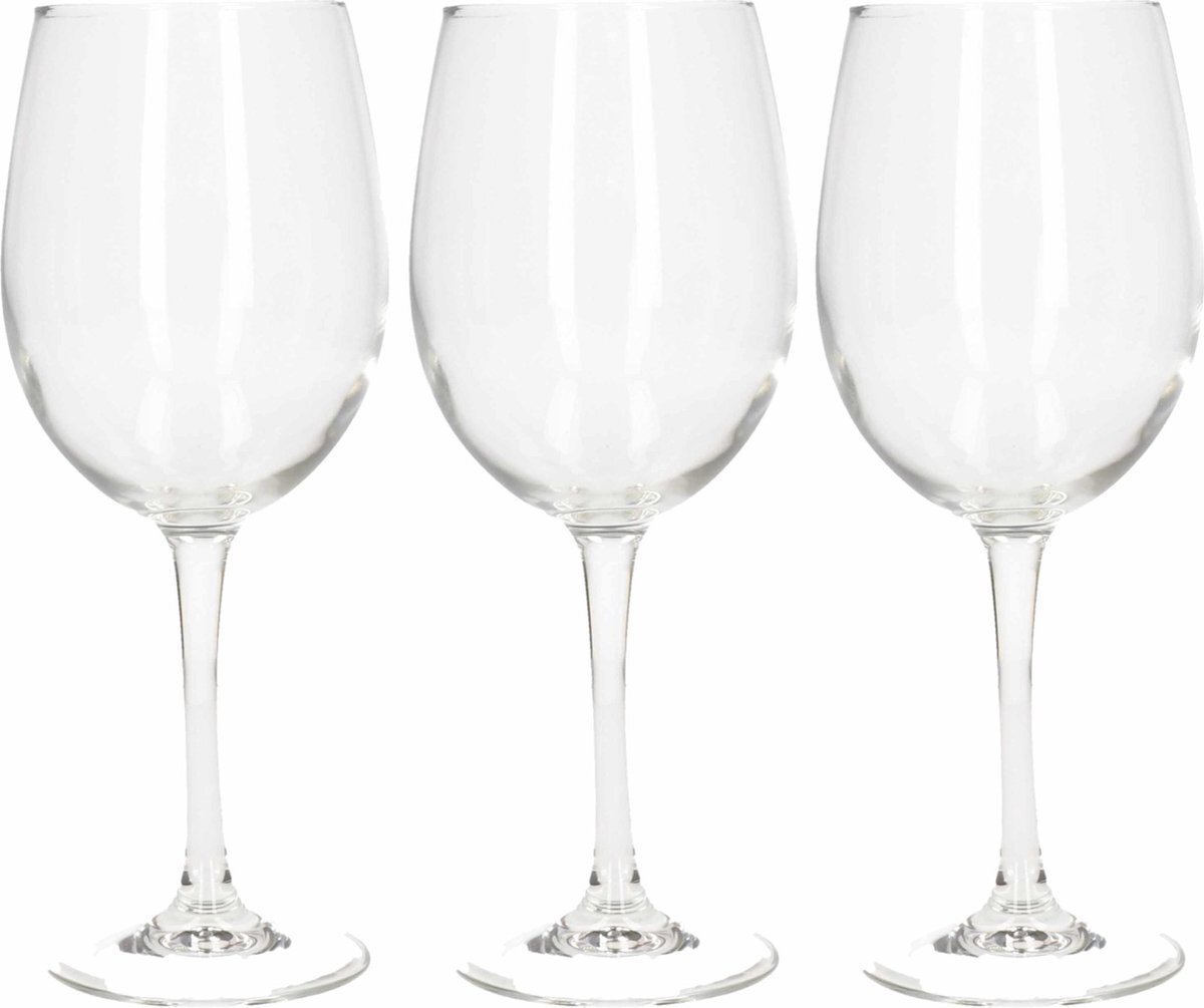 LUMINARC 12x Stuks wijnglazen transparant 470 ml - Wijnglas voor rode wijn op voet