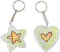 Colorations Sleutelhanger | 3 vormen | 9 cm | 12 stuks | Meerkleurig