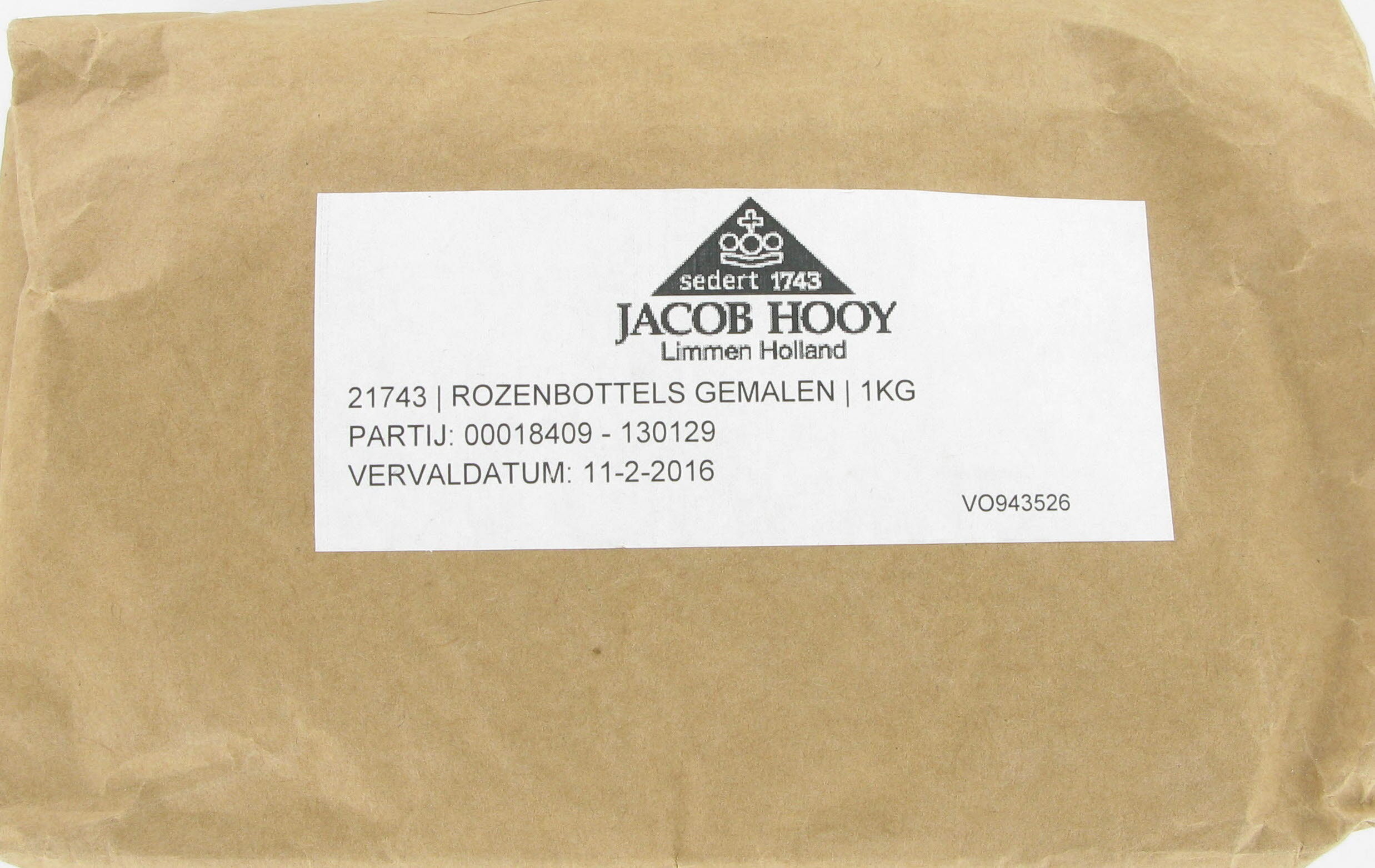 Jacob Hooy Rozenbottels Gemalen 1kg