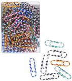 TSI 48019 paperclips 28 mm, 100 stuks, gekleurd gestreept