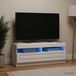 Prolenta Maison Exclusive - Meuble TV LED, blanc, en panneaux de particules