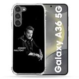 Cokitec Samsung Galaxy A36 5G Muziek Johnny Hallyday Zwart Versterkte hoes